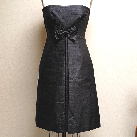 NWT'S Ann Taylor Black Tie Event Short Dupioni Silk Dress XS/S - Picture 2 of 16